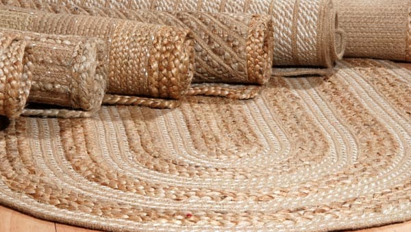 Jute Braided Oval Floor Rug — jute manufacturer Bangladesh, Farook Jute Mills (JDP-026)