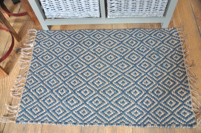 Jute Colorful Striped Dhurrie Rug — jute manufacturer Bangladesh, Farook Jute Mills (JDP-028)